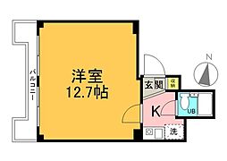 広島電鉄2系統 銀山町駅 徒歩2分の賃貸マンション 2階1Kの間取り
