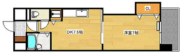 広島県広島市西区観音本町２丁目(賃貸マンション1DK・6階・32.67㎡)の写真 その2