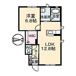 広島電鉄1系統 宇品3丁目駅 徒歩4分の賃貸アパート 1階1LDKの間取り