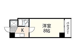 広島高速交通アストラムライン 白島駅 徒歩11分の賃貸マンション 4階1Kの間取り