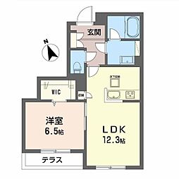 JR可部線 下祇園駅 徒歩3分の賃貸マンション 1階1LDKの間取り