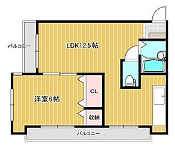 広島電鉄8系統 舟入町駅 徒歩3分の賃貸マンション 3階1LDKの間取り