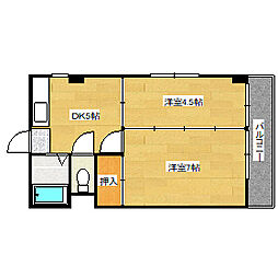 引地ビル 2Kの間取図画像