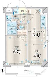 ルーブル上板橋 2DKの間取図画像