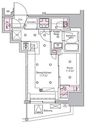 ＳＹＦＯＲＭＥ　ＩＴＡＢＡＳＨＩ　III 2階1DKの間取り