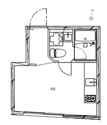 ＣＲＥＡＬ板橋氷川町 4階ワンルームの間取り