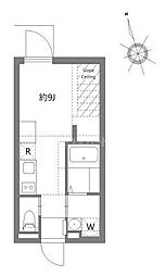 アピチェ板橋本町 地下1階ワンルームの間取り