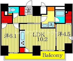 ワンルーフレジデンス板橋大山 7階2LDKの間取り