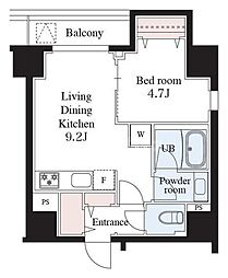 Weave Base -Asukayama Park 飛鳥山公園 1LDKの間取図画像