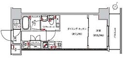 SAKURA AXIS 中板橋 8階1DKの間取り
