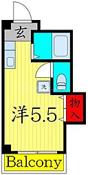 フルーレｏｍｉ 1階1Kの間取り