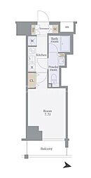 AZEST大山東 6階1Kの間取り