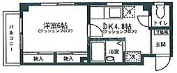 セーマ 2階1Kの間取り