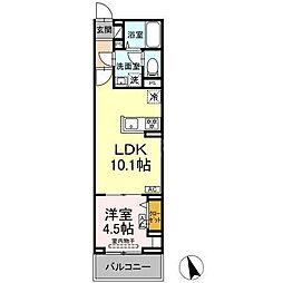 セレスティア池袋立教通り 1LDKの間取図画像