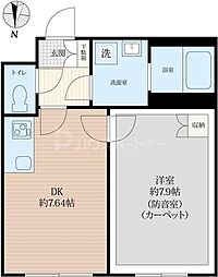 ラシクラス上板橋 1DKの間取図画像