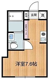 Fiore 2階ワンルームの間取り