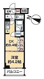 ARCOBALENO HASUNE I 1DKの間取図画像