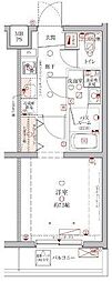 クレヴィスタ常盤台 1Kの間取図画像