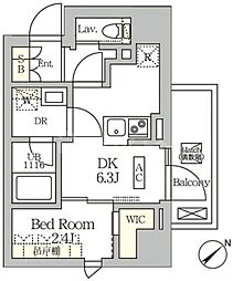 ARKMARK大塚 1DKの間取図画像