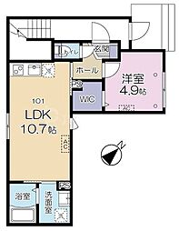 Casa  Gratitude(カーサ・グラティチュード) 1LDKの間取図画像