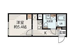メゾンアッシュ大山 1Kの間取図画像