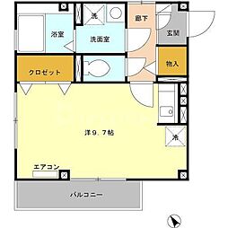 メゾン・ド・オーク 1Kの間取図画像