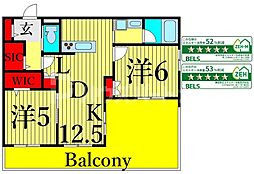 OwlGardenHills池袋 2LDKの間取図画像