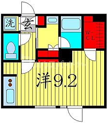 OMOCiADOYAMA ワンルームの間取図画像