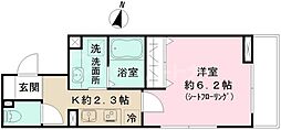 クリエスト 1Kの間取図画像
