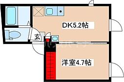 CREDO IKEBUKURO 1DKの間取図画像