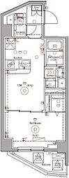 dips大山中丸町 1LDKの間取図画像