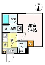 フロレスタ千川 1Kの間取図画像