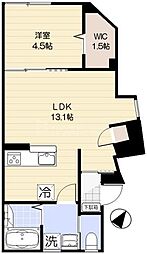 Codo大塚 1LDKの間取図画像