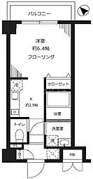 パルメゾン見次公園 1Kの間取図画像