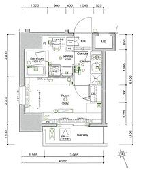 ステージグランデ東池袋駅前 1Kの間取図画像