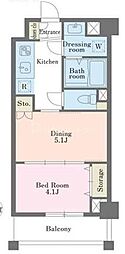 DUOSTAGE大塚 1DKの間取図画像