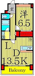 BLUESKY 1LDKの間取図画像