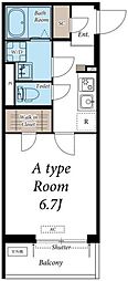 リブリ・MORE2nd 1Kの間取図画像