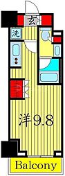 パークアクシス大塚ステーションゲートタワー ワンルームの間取図画像