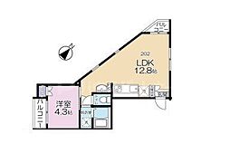 ハイム ビオーレ 1LDKの間取図画像