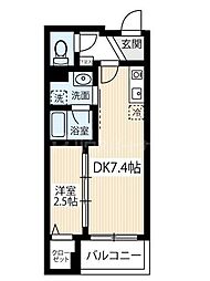 ARCOBALENOSHIN-ITABASHI 1DKの間取図画像