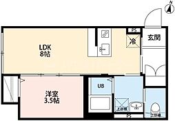 SIZZLE 03(シズル ゼロサン) 1LDKの間取図画像