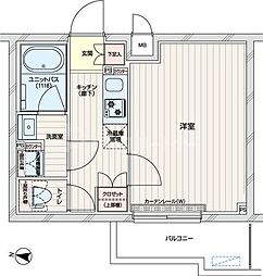 ルーブル練馬赤塚 1Kの間取図画像