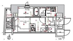 フェルクルールプレスト池袋ウエスト 1DKの間取図画像