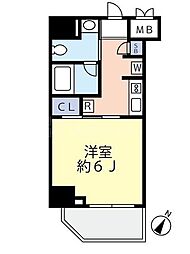 グランヴァン板橋本町2 1Kの間取図画像