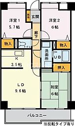 ベルソシア 3LDKの間取図画像
