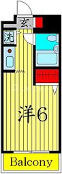 グラシオーズメゾン ワンルームの間取図画像