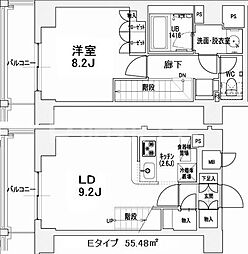 エスティメゾン王子 1LDKの間取図画像