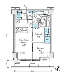 間取図画像 2LDK