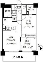 N-stage AkabaneShimo 6階2LDKの間取り